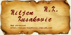 Miljen Kušaković vizit kartica